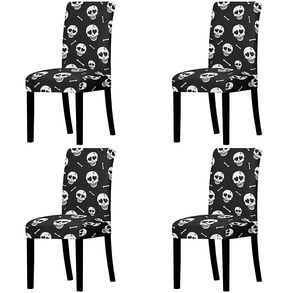 Svart Stolklädsel Med Kranium