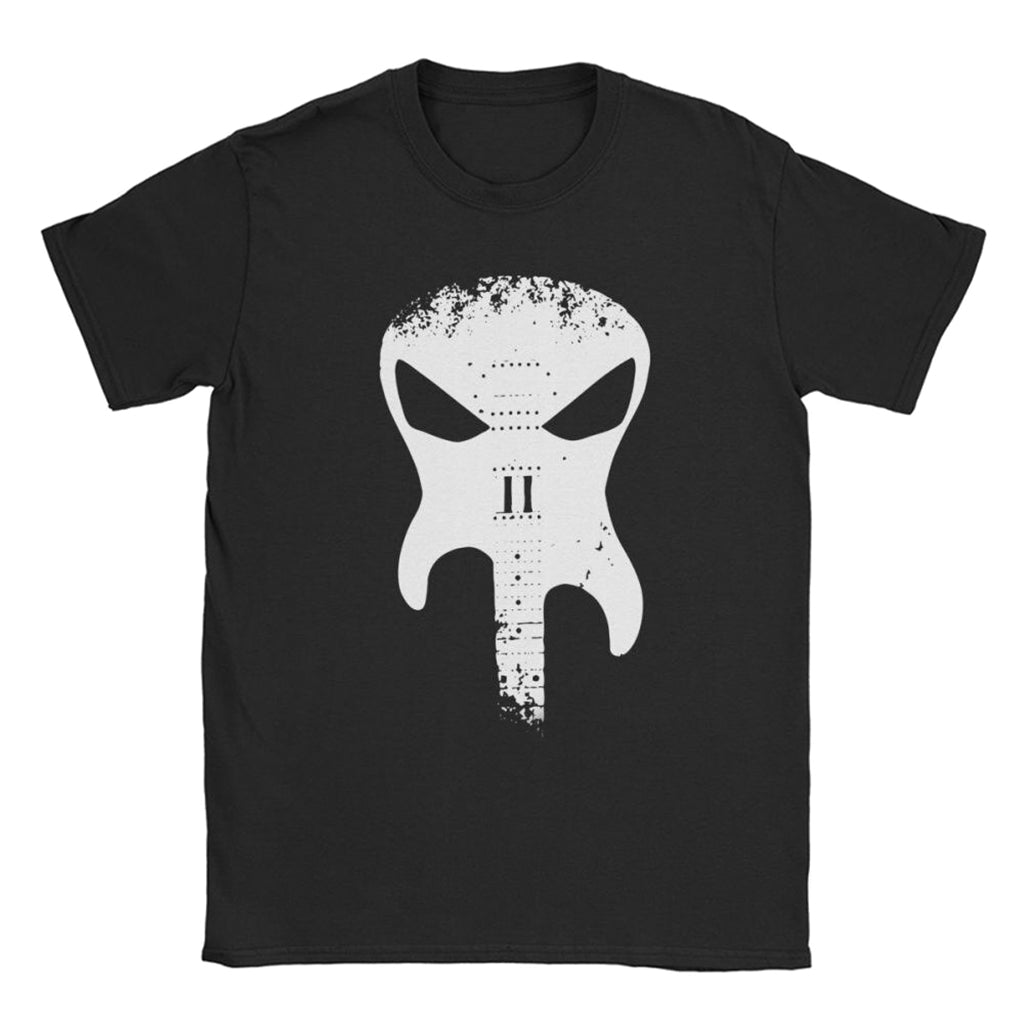 Svart T-Shirt Gitarr-Dödskalle