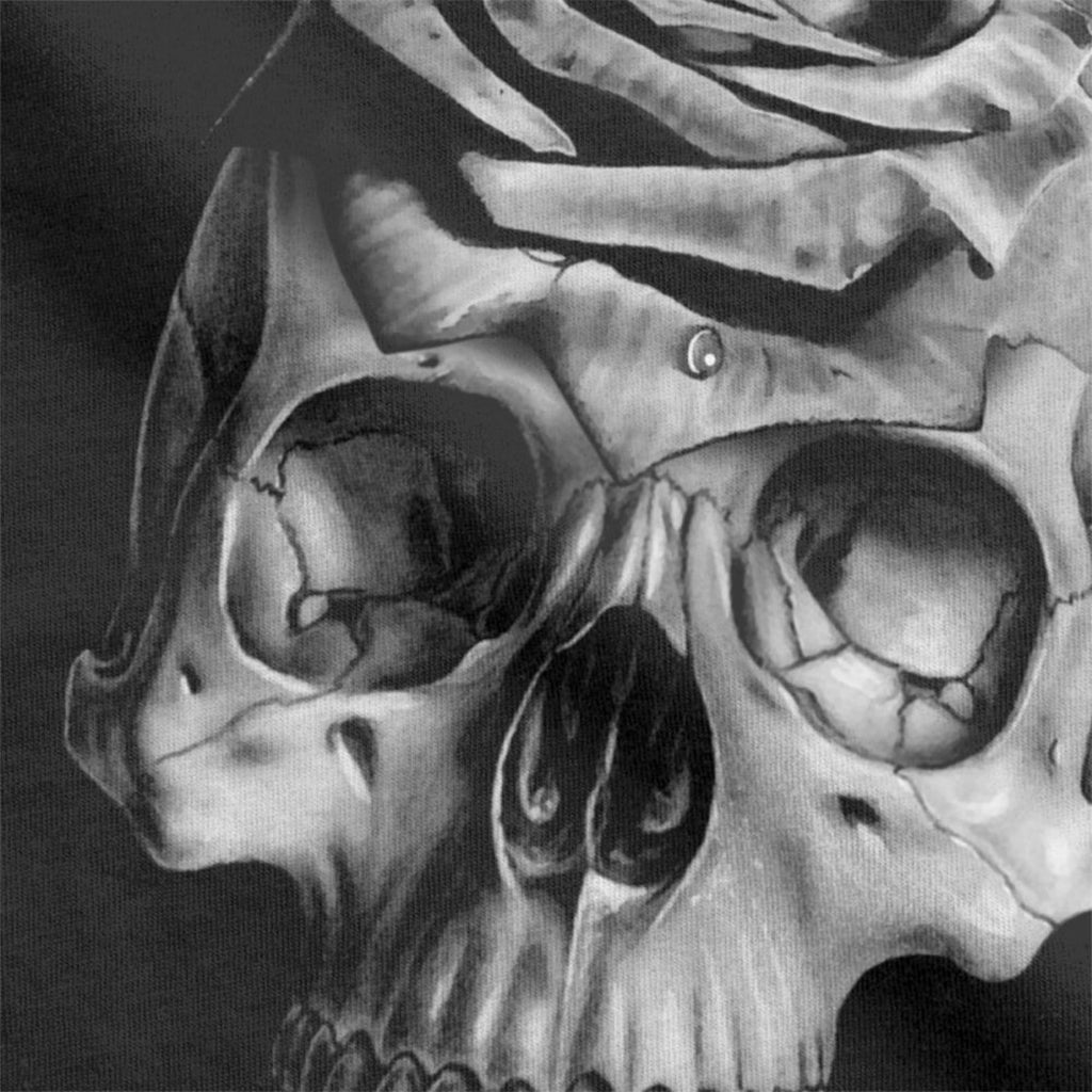 Dödskalle T-Shirt Med Ros