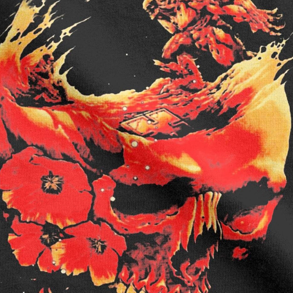 Dödskalle T-Shirt Eldsflammor