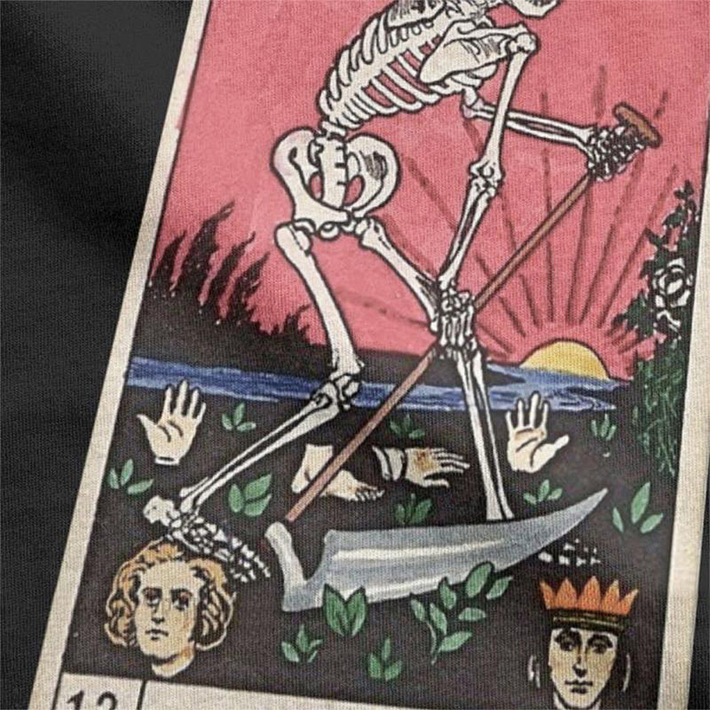 Svart Hoodie Döden Tarotkort