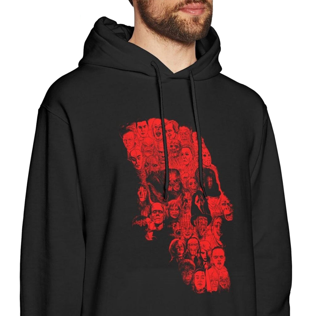 Svart Dödskalle Huvtröja Skräckfilm