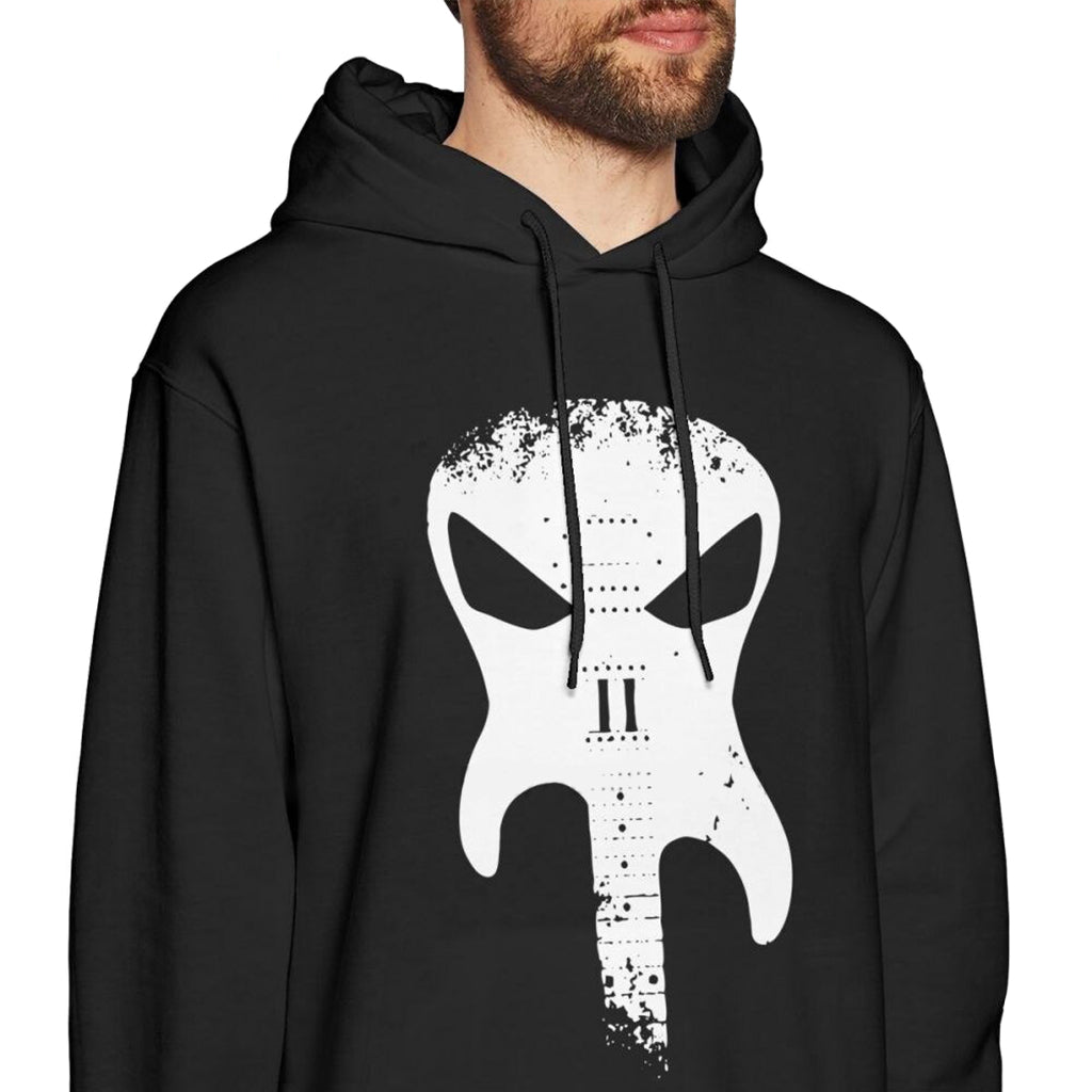 Svart Huvtröja Dödskalle Elgitarr