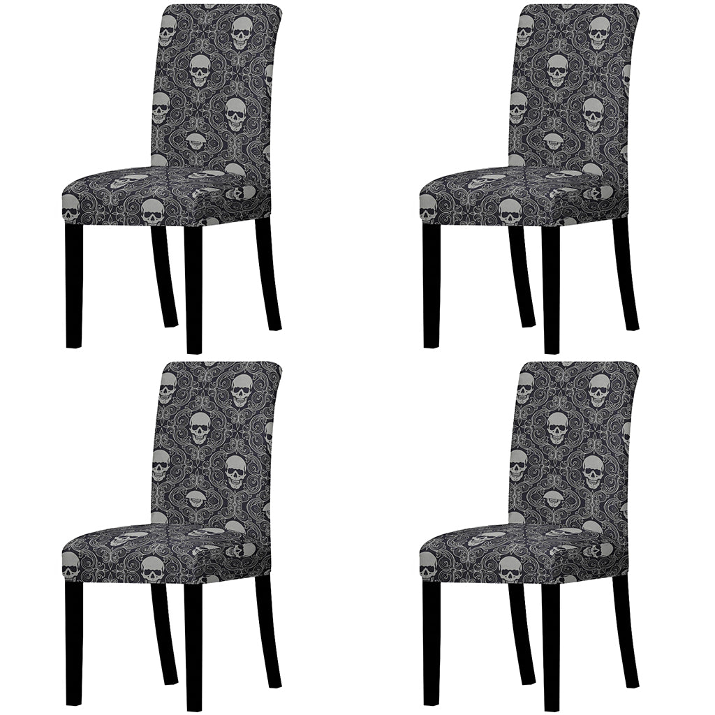 Svarta Stolsöverdrag Med Dödskallar