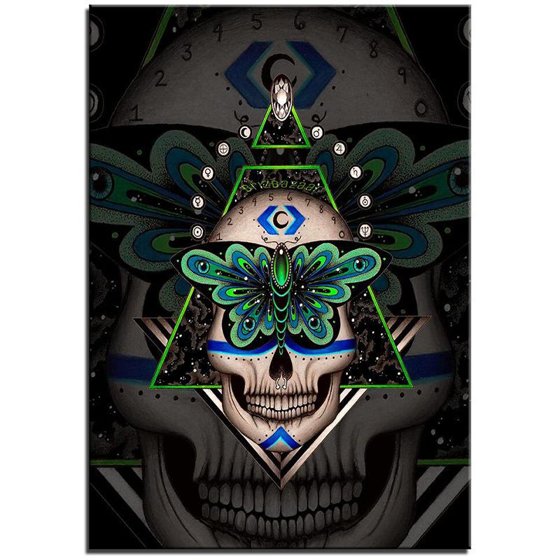 Dödskalle Tavla Alien