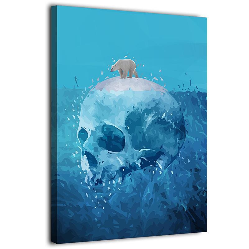Dödskalle Tavla Arktiska Havet