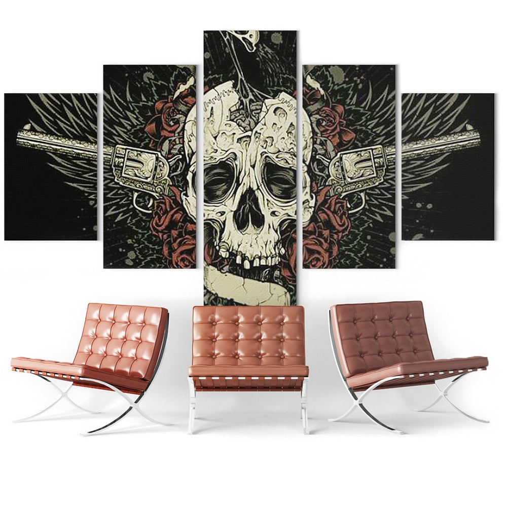 Dödskalle Tavla Vapen