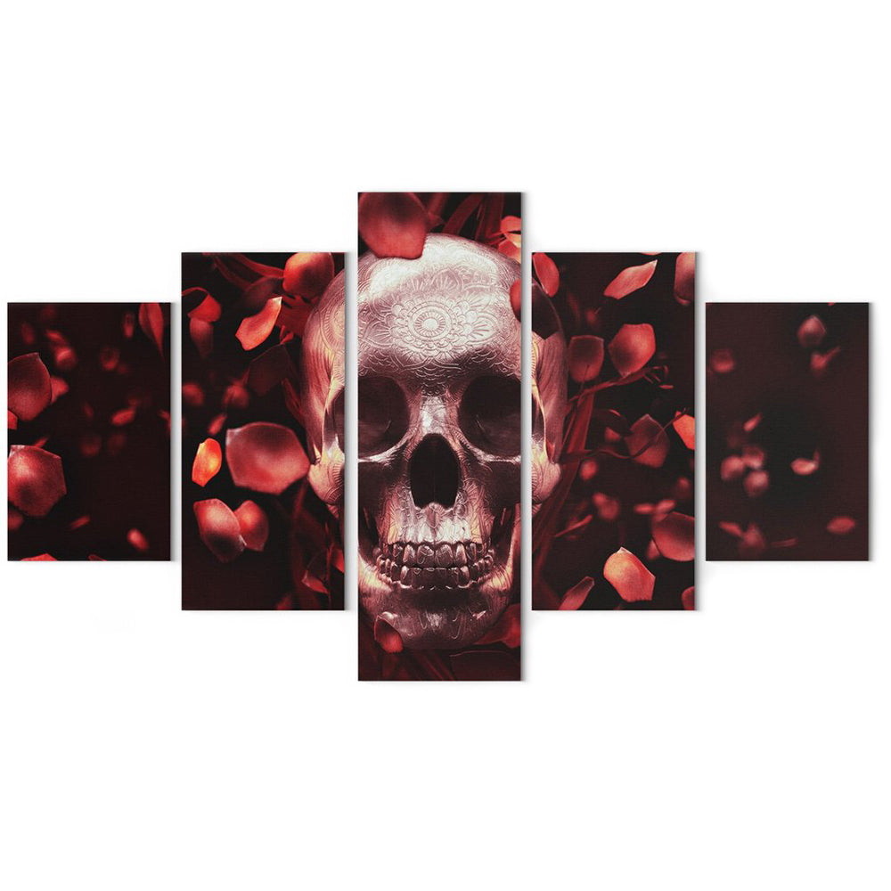 Röd Dödskalle Tavla