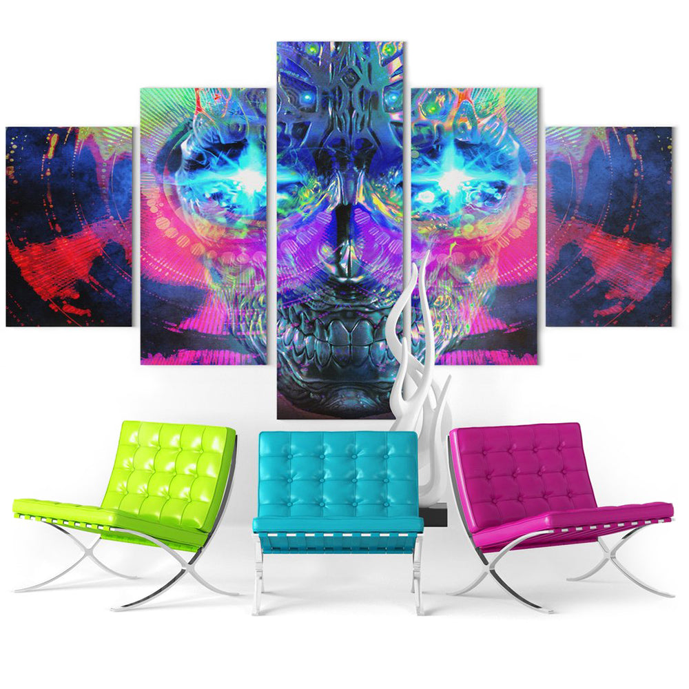 Psykedelisk Dödskalle Tavla