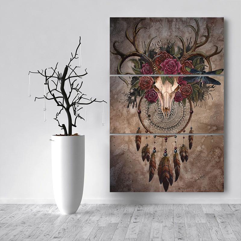 Dödskalle Tavla Renhorn