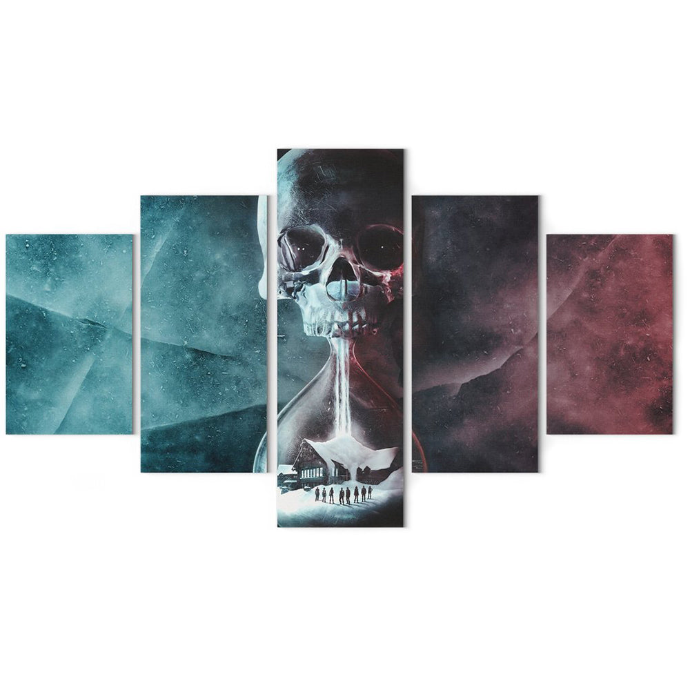 Dödskalle Tavla Timglas