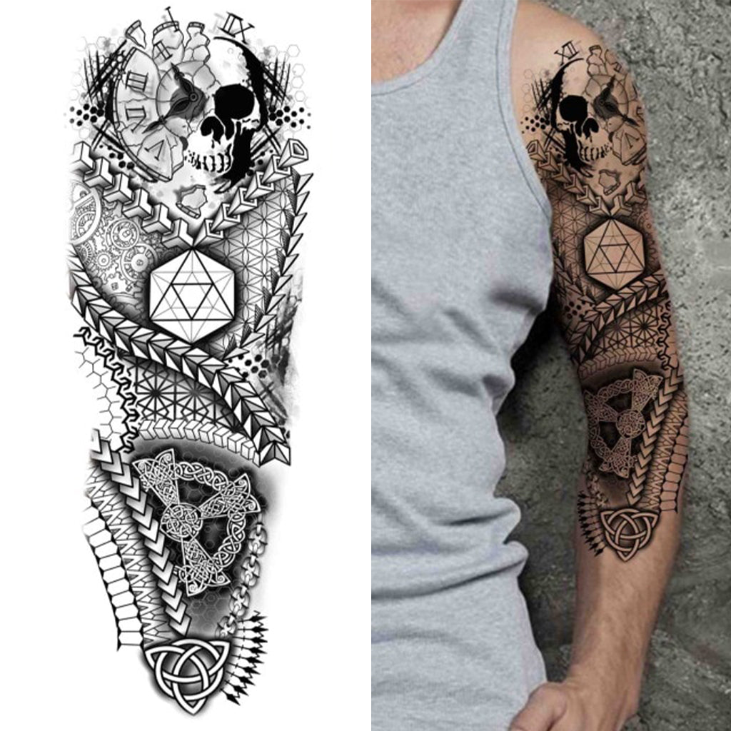 Tillfällig Dödskalle Tatuering För Män