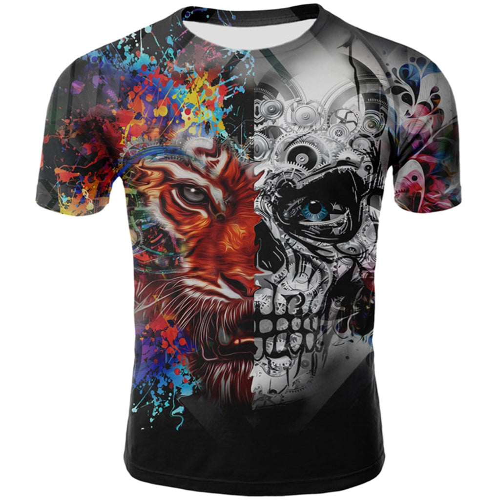 Tiger Dödskalle T-Shirt