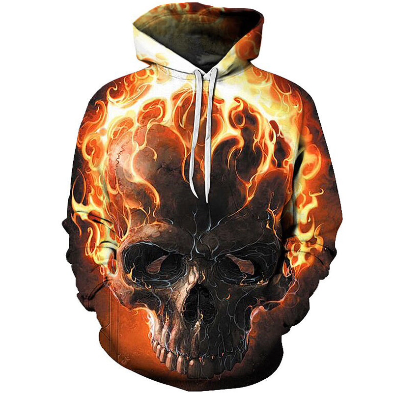 Tröja Brinnande Dödskalle