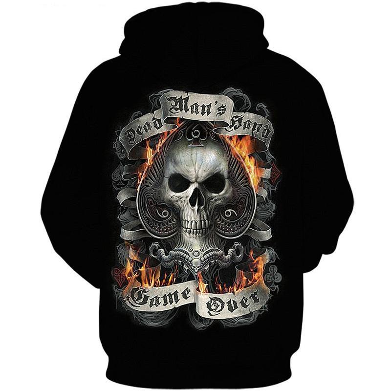 Dödskalle Hoodie Game Over