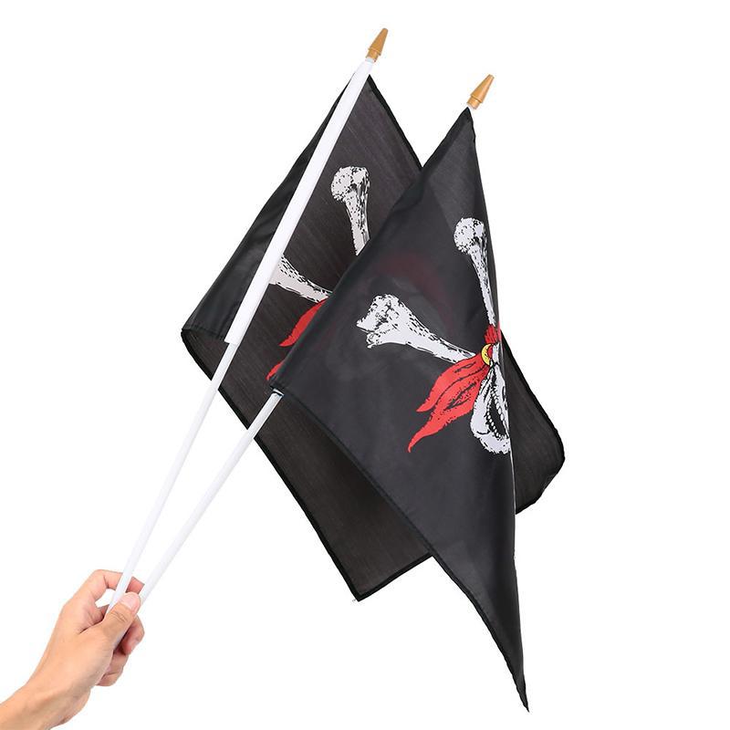 Två Sjörövarflaggor