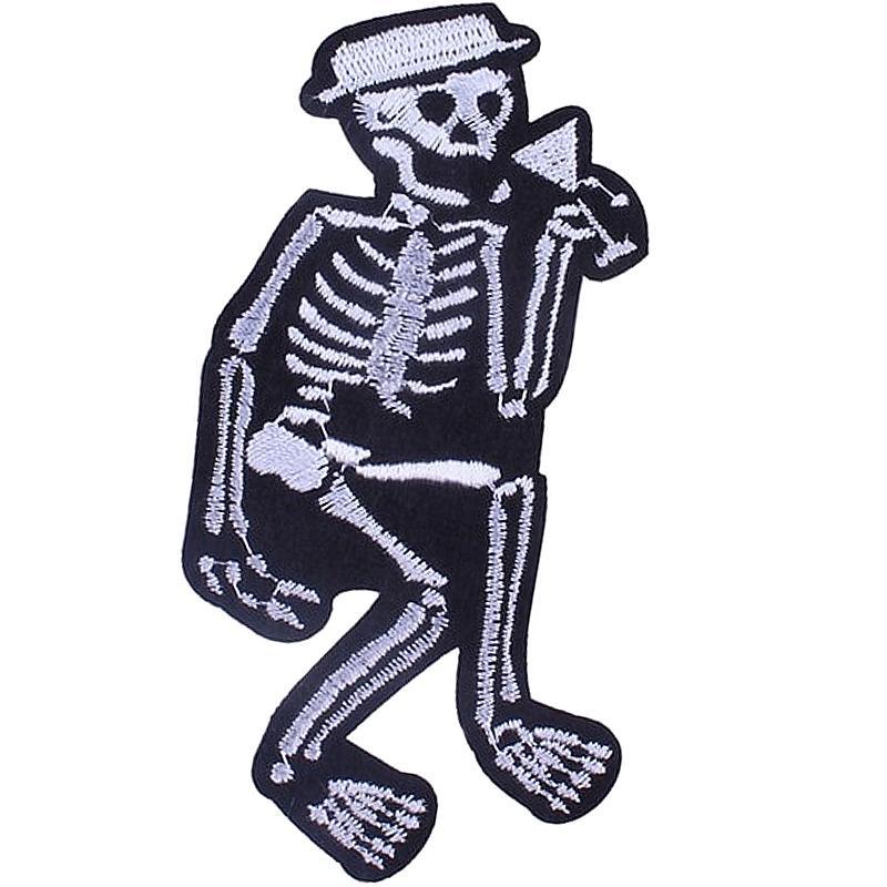 Tygmärke Drickande Skelett