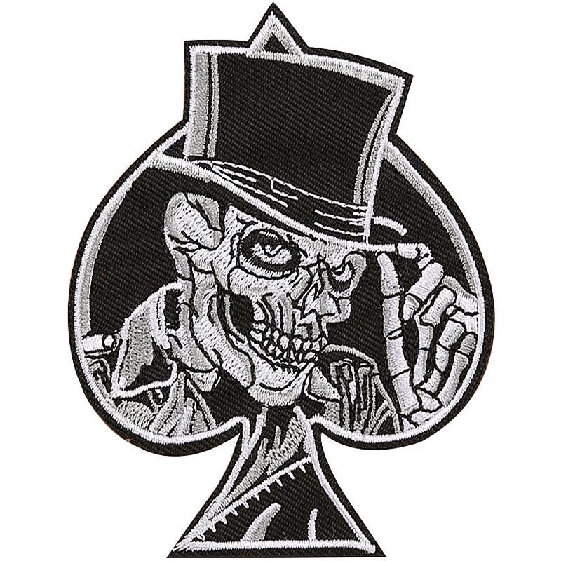 Dödskalle Tygmärke Spader Ess