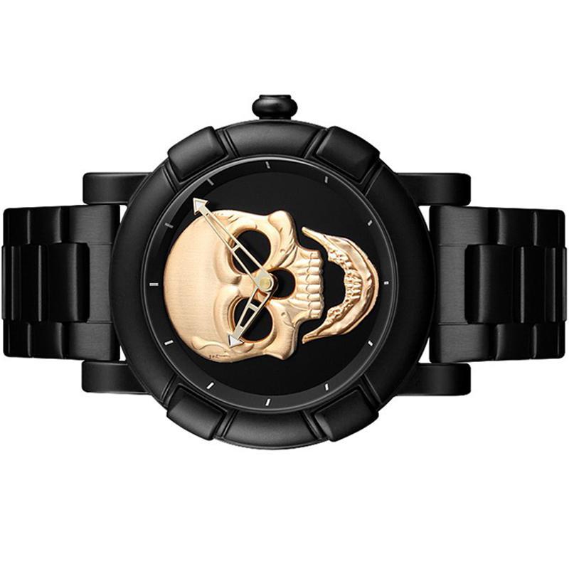 Klocka Med Guldfärgat Kranium