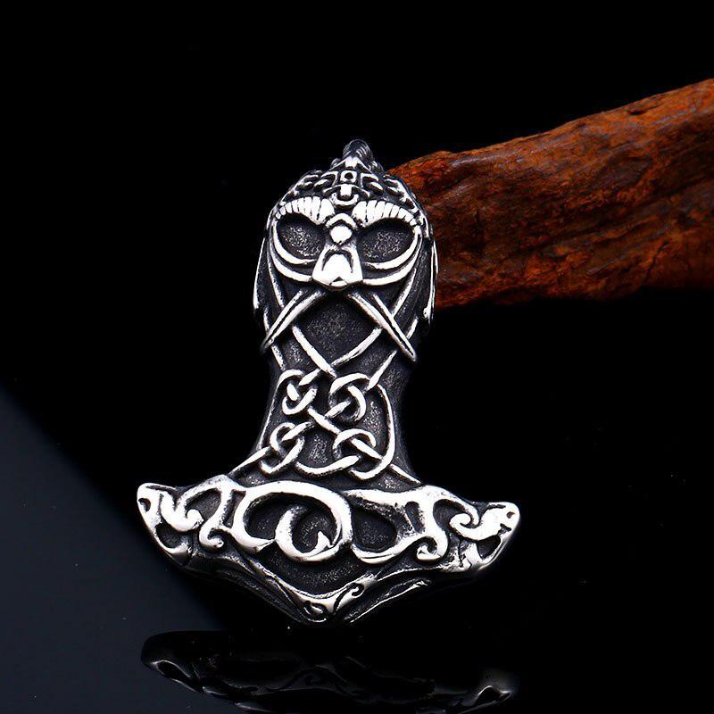 Halsband Tors Hammare Med Dödskalle