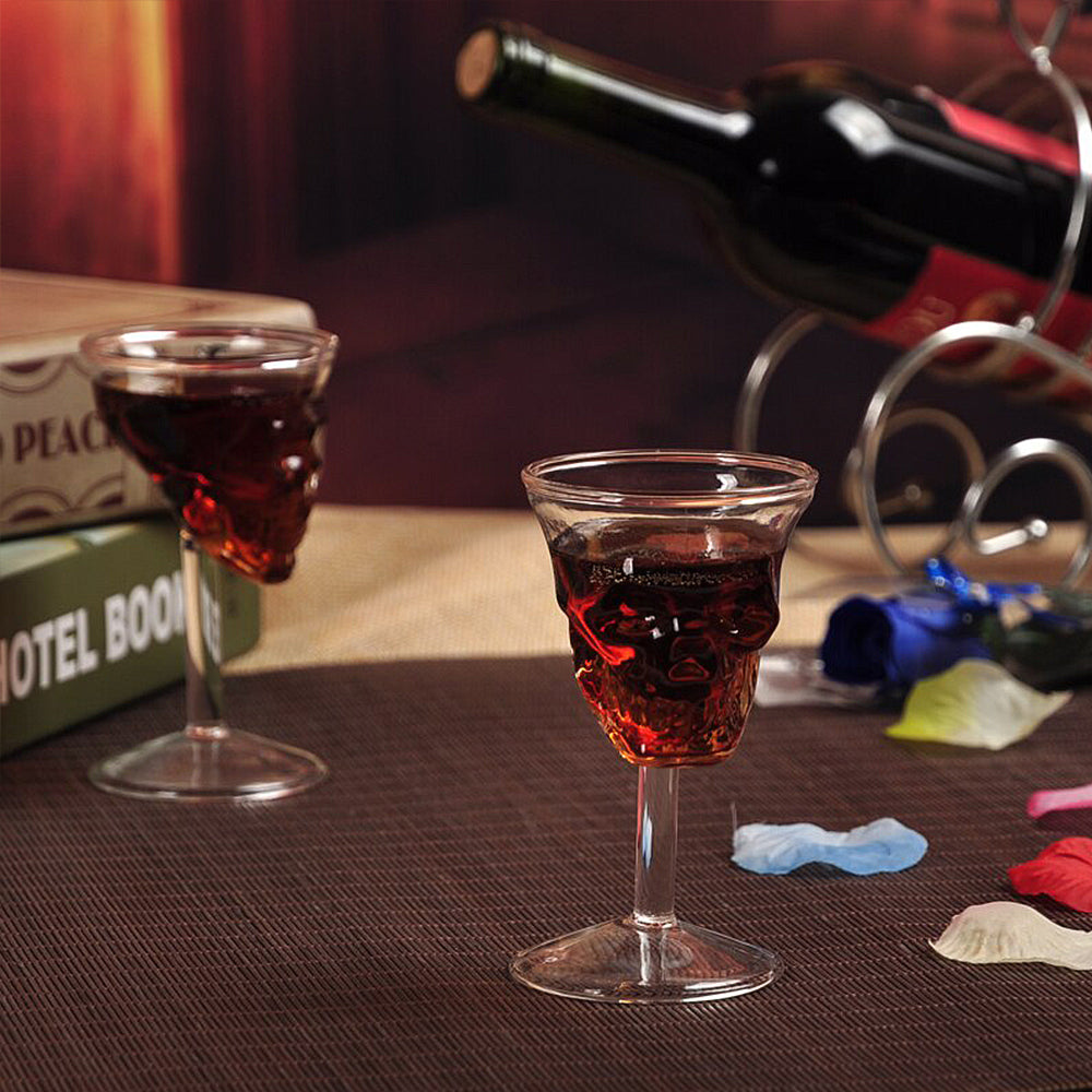 Dödskalleformat Vinglas