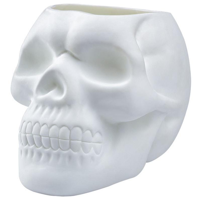 Vit Dödskalle Blomkruka