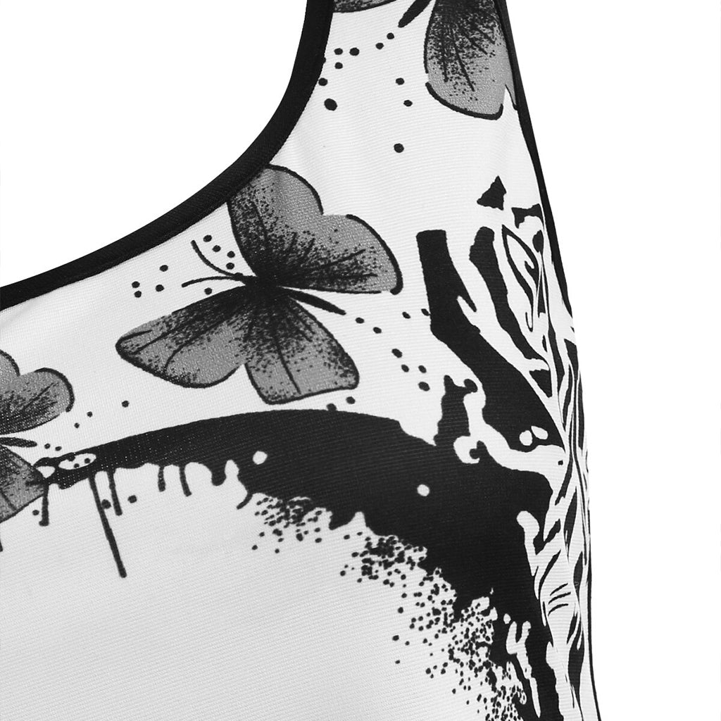 Vit Goth Klänning Med Dödskalle