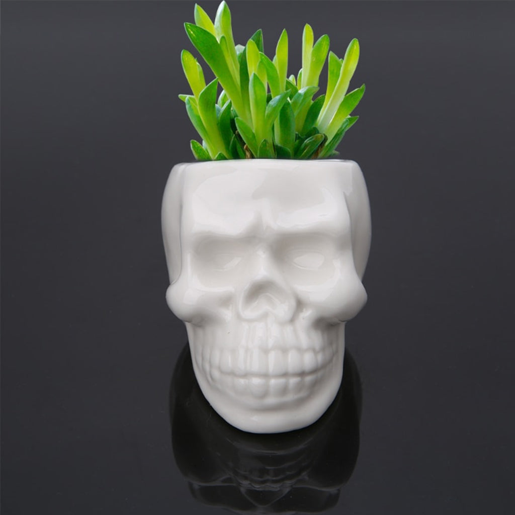 Keramisk Dödskalle Kruka