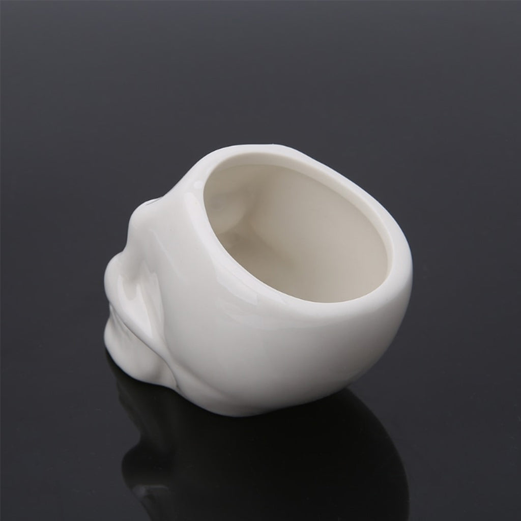 Vit Kruka Dödskalle Keramik