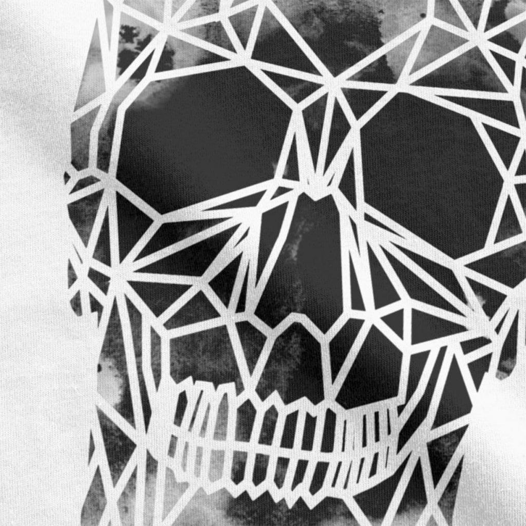 Vit T-Shirt Kristall Dödskalle Herr