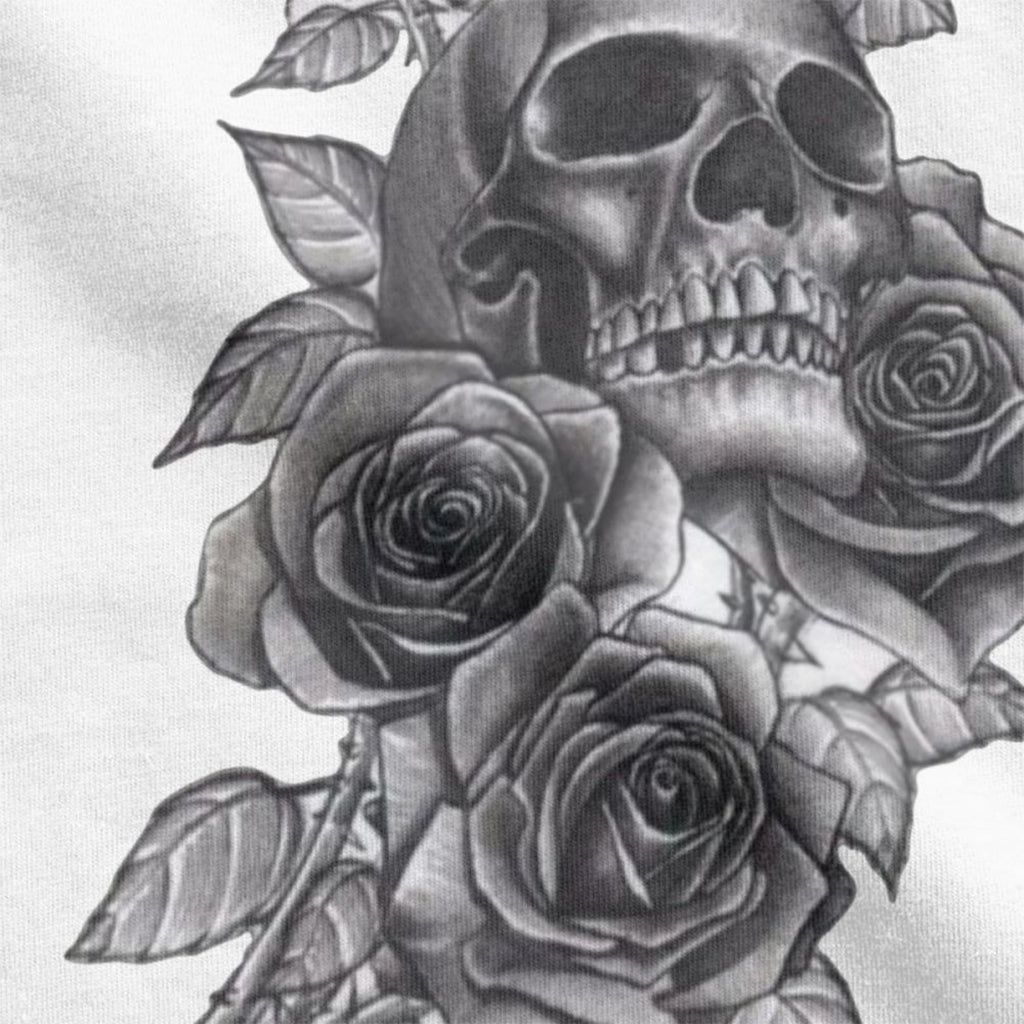 Vit Dödskalle T-Shirt Herr