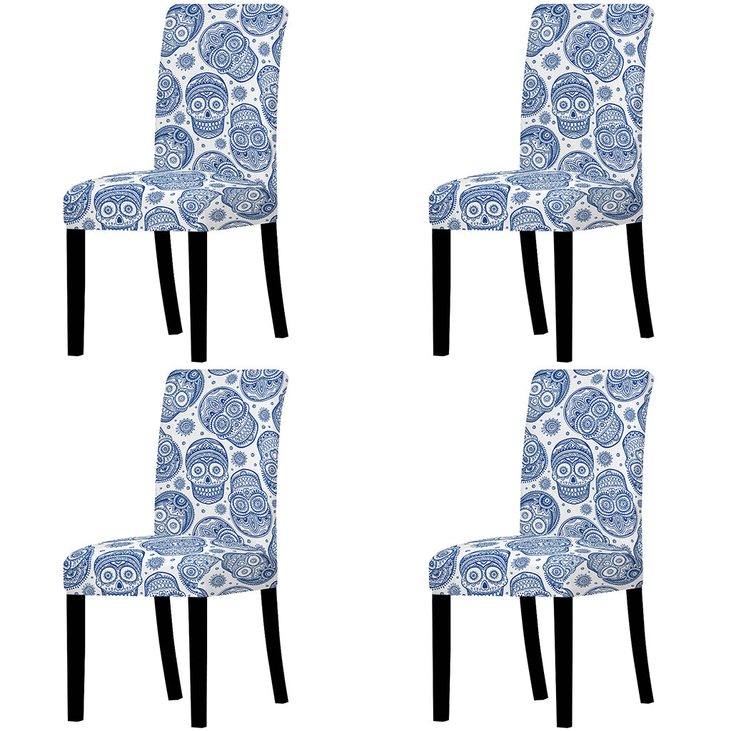 Vita Stolsöverdrag Med Dödskallar