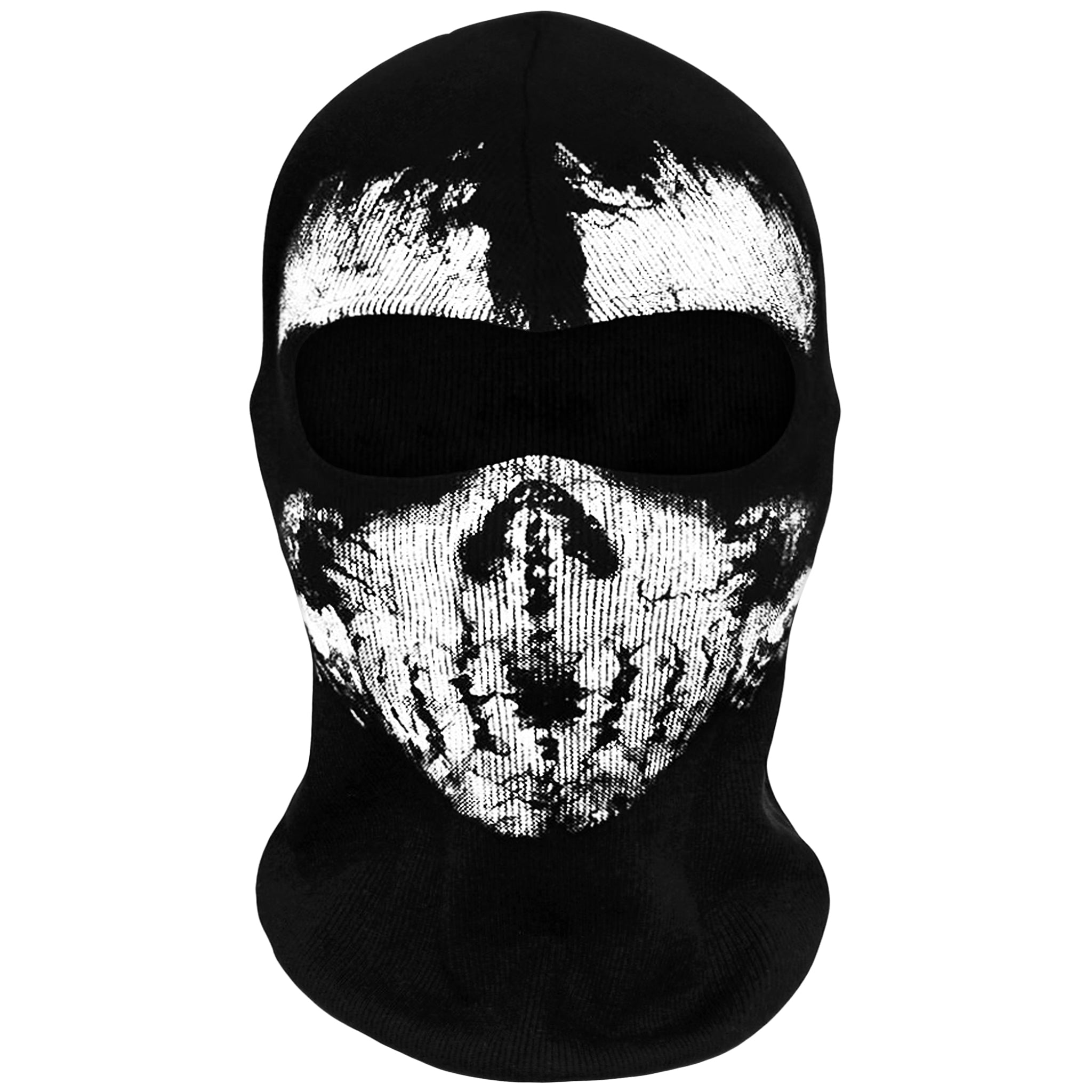 Svart döskalle balaclava i bomull