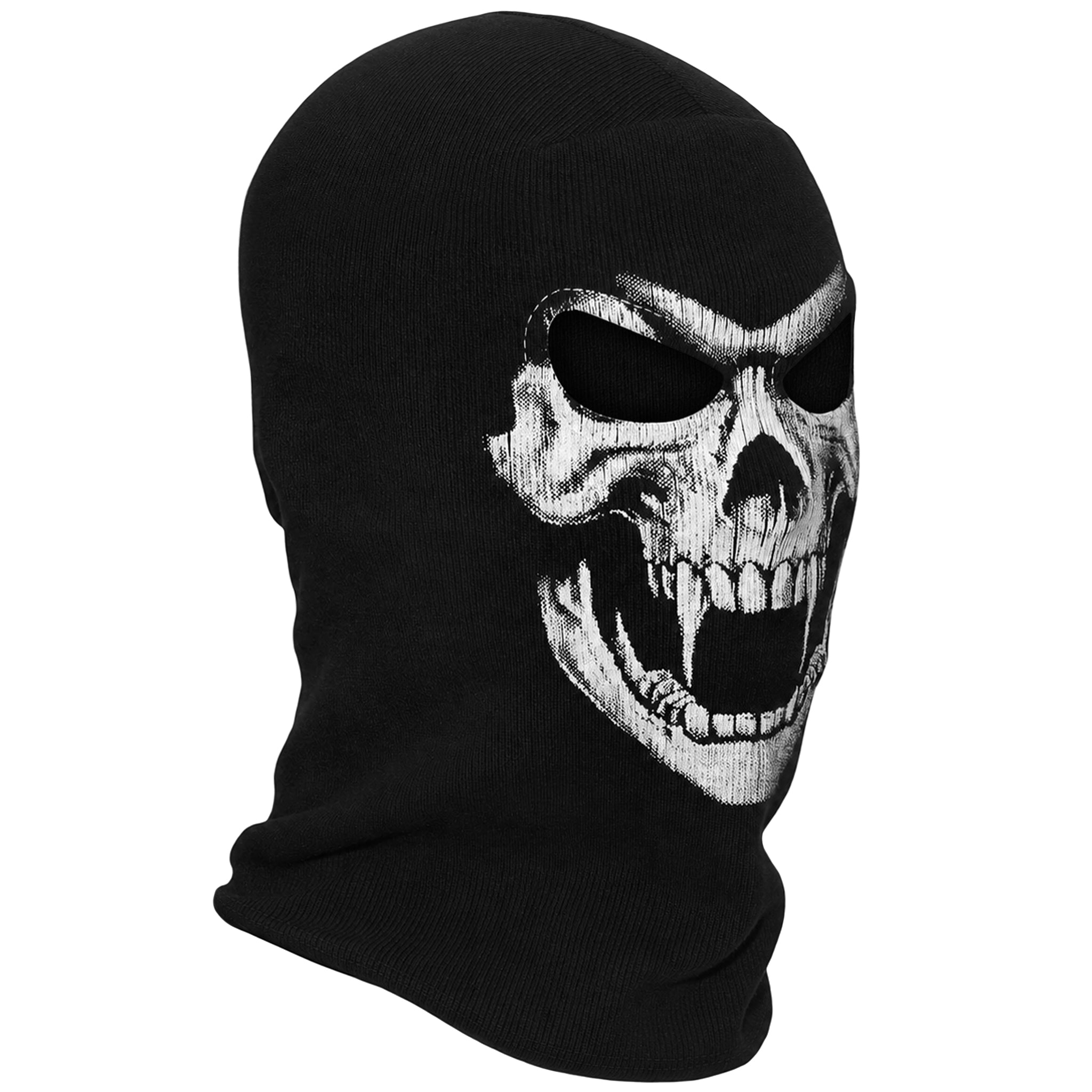 Svart dödskalle skidmask tillverkad av bomull