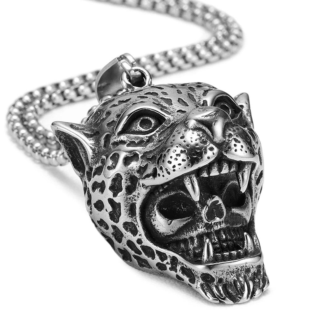 Halsband Dödskalle Leopard