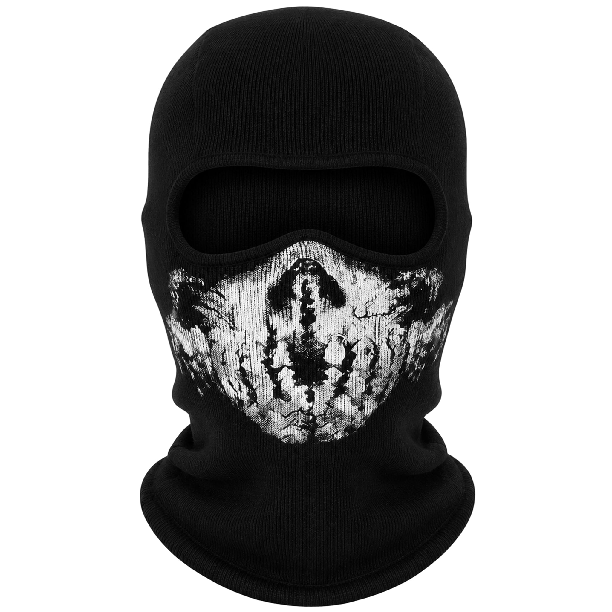 Militär balaclava med dödskalle framtill för jakt, airsoft, motorcykel och friluftsliv