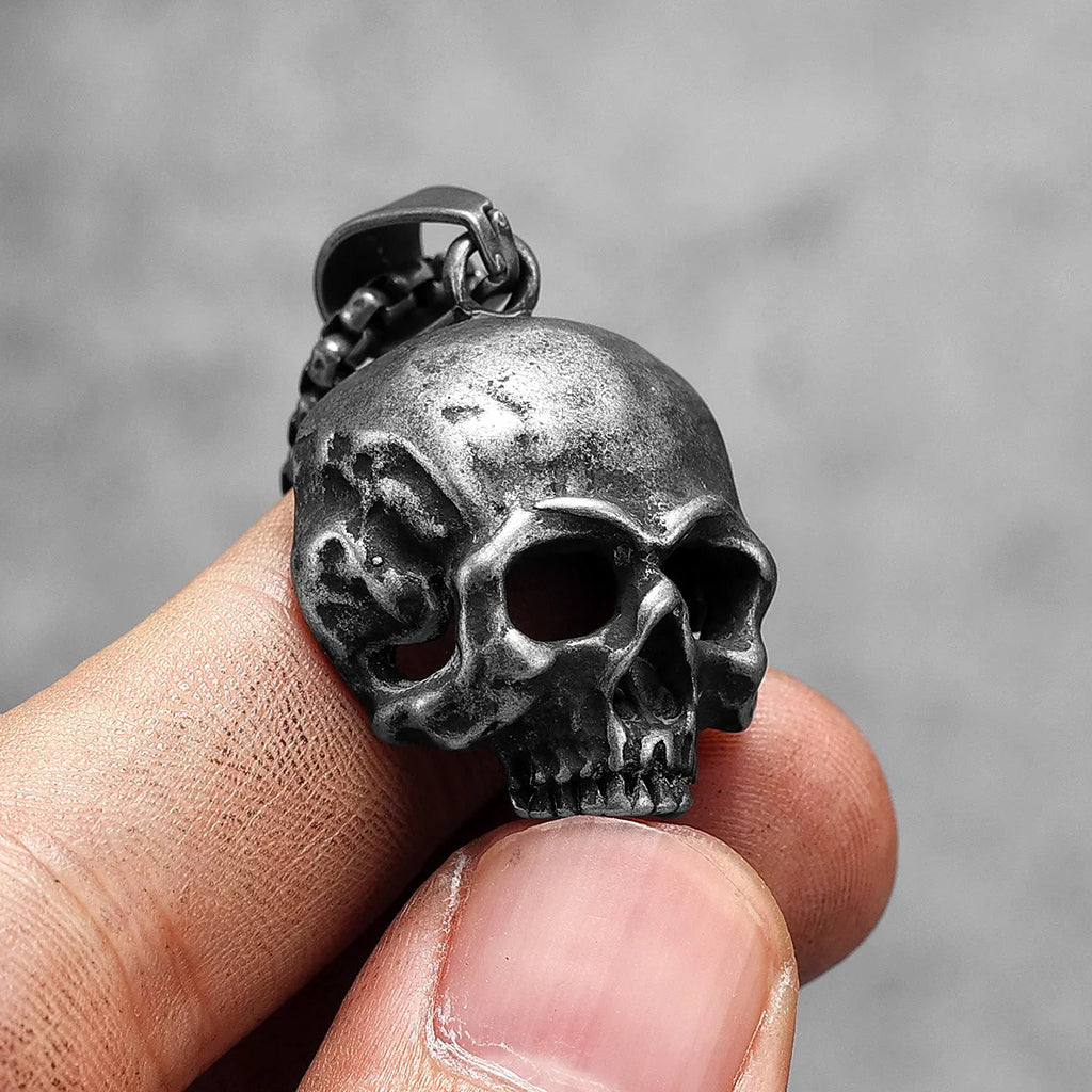 Dödskalle Halsband (Stål) <br/> Dark Skull