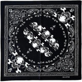 Svart Scarf Med Dödskallar