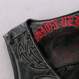 Biker-Väst Med Dödskalle