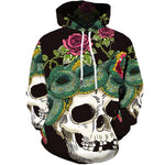 Dödskalle Hoodie Orm