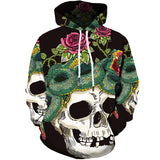 Dödskalle Hoodie Orm