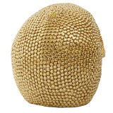 Dödskalle Staty Med Guld Paljetter