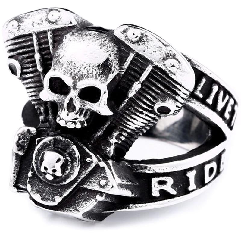 Biker Ring Live To Ride