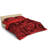 Röda Dödskalle Sängkläder