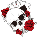 Dödskalle Klistermärke Poker