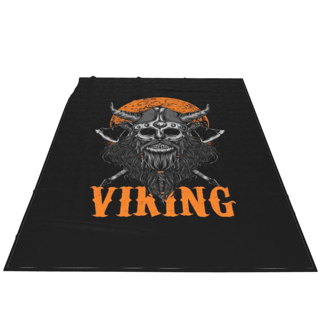 Svart Pläd Med Dödskalle Från Viking