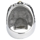 Biker Ring Med Guldfärgat Kors