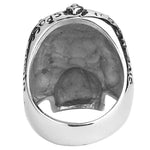 Biker Ring Med Silverfärgat Kors