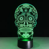 Grön Mexikansk Dödskalle Lampa