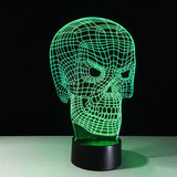Grön Dödskalle Lampa LED